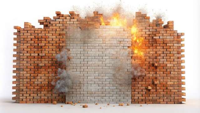 Exploding Brick Wall
