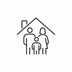 family house icon sign vector