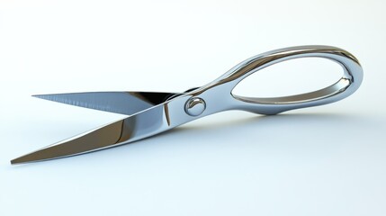 Obraz premium Sleek Modern Scissors: A Study in Polished Steel