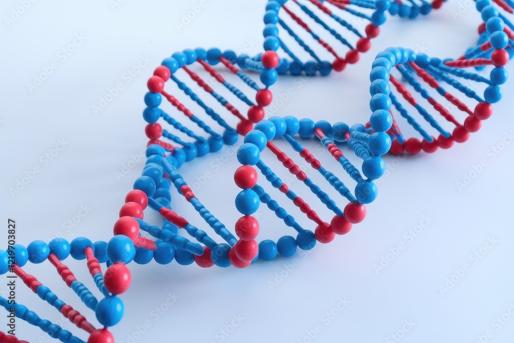 Poster double helix dna structure: a close-up view of the building blocks of life