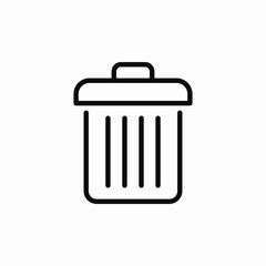 garbage can icon sign vector