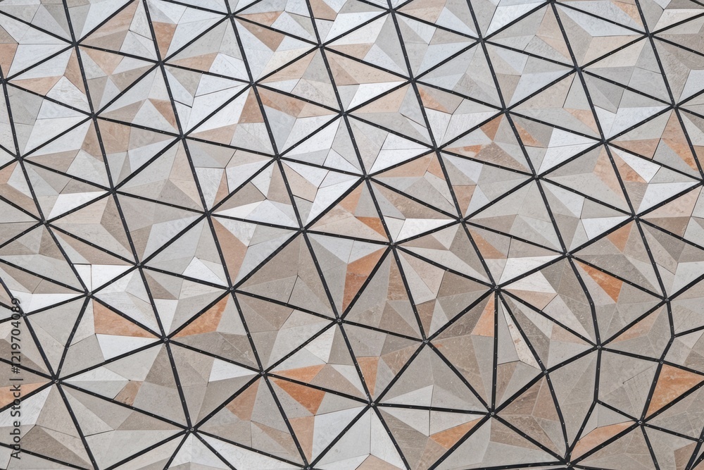 Aufkleber geometric pattern of stone tiles arranged in triangles