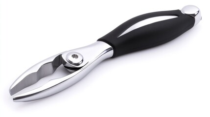 Fototapeta premium Sleek Chrome and Black Pliers: A Precise Tool for Various Tasks