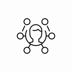 Obraz premium personal network icon sign vector