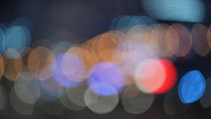 blurred background of night lights in the city