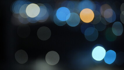 blurred background of night lights in the city