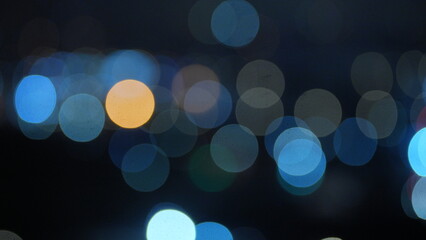 blurred background of night lights in the city