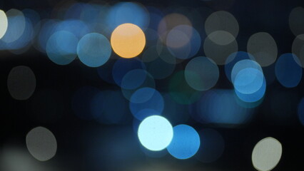 blurred background of night lights in the city