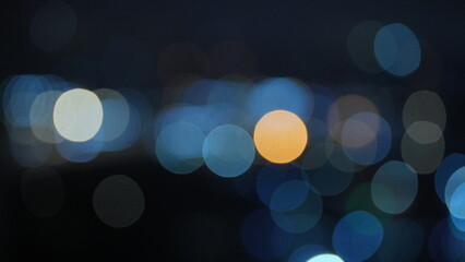 blurred background of night lights in the city