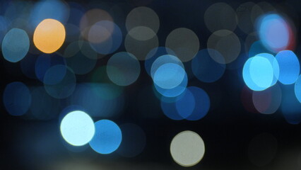 blurred background of night lights in the city