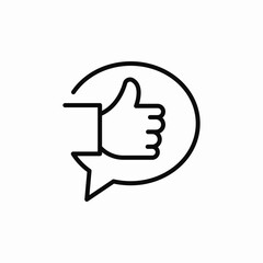 thumbs up response icon sign vector