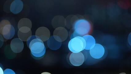 blurred background of night lights in the city