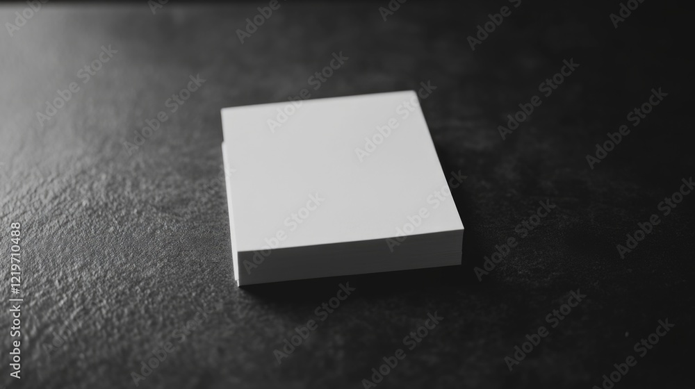 Poster a simple office setup featuring a white box on a table, suitable for use in presentations or office 
