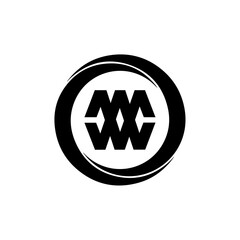MW Modern Logo vector illustration.