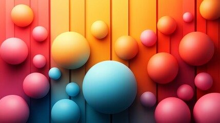 Vibrant Abstract Spheres in Bold Colors