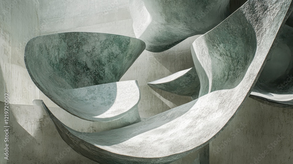 Poster intertwining shapes with elements of earth in design