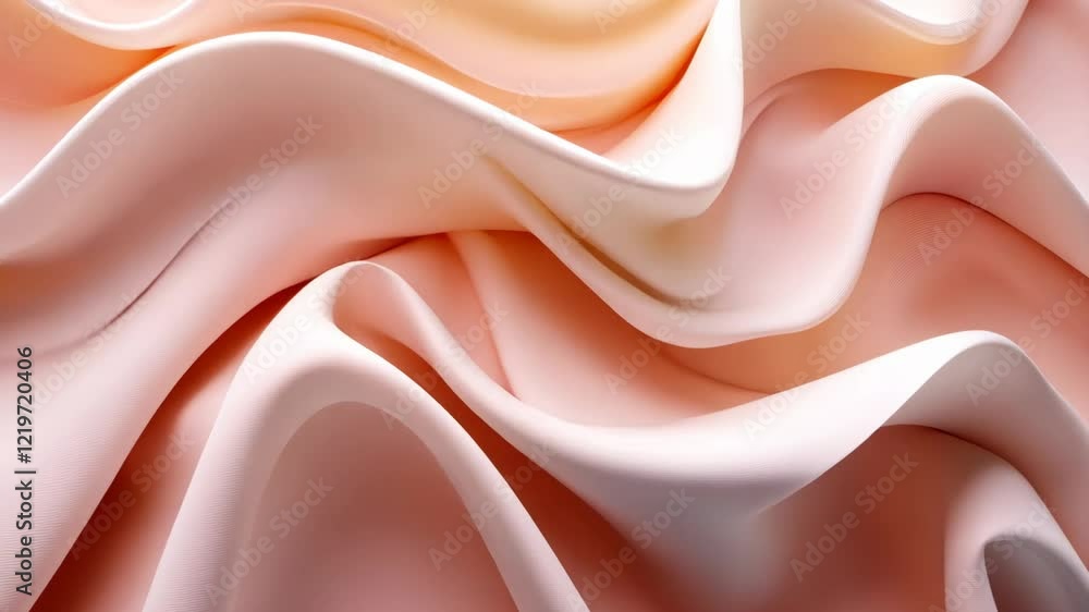 Aufkleber soft pastel fabric drapes create elegant folds and movement in a serene setting for textile enthusia