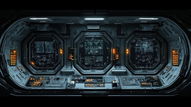Sci-fi cockpit controls.