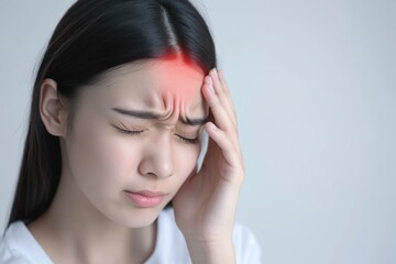 Fototapeta premium A person experiencing severe headache or migraine
