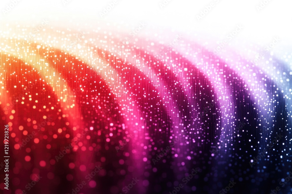 Poster a colorful background featuring many small dots in a rainbow pattern, suitable for use in graphic de
