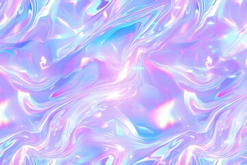 Obraz premium Grainy Iridescent Holographic Gradient Background with Glossy Lilac and Psychedelic Colors, Featuring Seamless Fluid Design and Modern Reflective Aesthetic for Artistic and Futuristic Projects