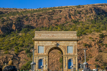 Hartbeespoort dam wall and tunnel in north west province south africa
