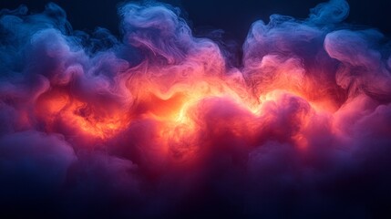 Surreal Purple and Orange Clouds