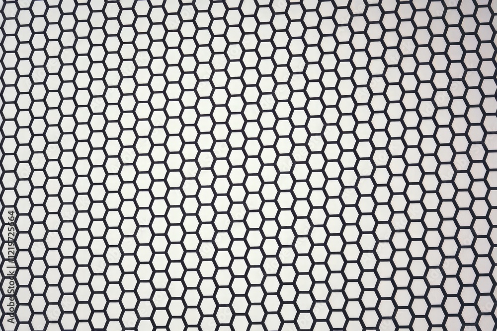 Aufkleber a repeating pattern of black hexagons on a white background