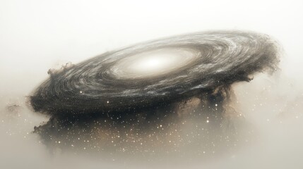 Fototapeta premium Spiral galaxy, nebula, stars, cosmic dust, ethereal.