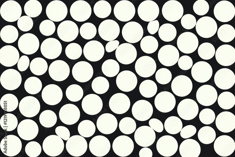 Poster abstract background with white circles on a transparent background