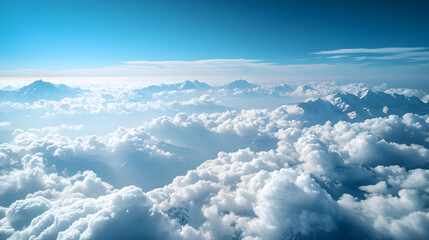Naklejka premium Inspirational landscape of mountains and clouds perfect for use as a background for website banners social media graphics or motivational posters