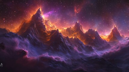 Starry mountains.