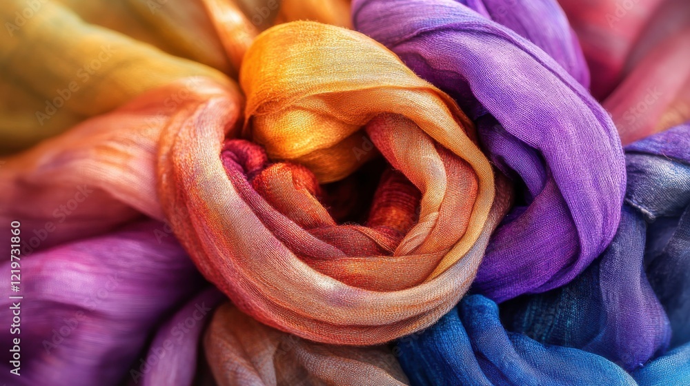 Poster Vibrant Textile Patterns in Soft Light and Cozy Setting