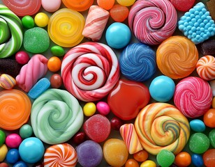 Fototapeta premium various kinds of colorful and cute candy backgrounds