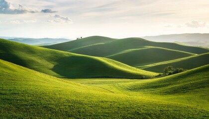 rolling green hills in vast grassy landscape