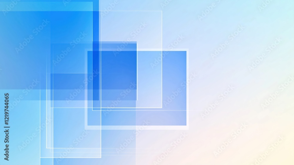 Poster abstract background design with layered blue rectangles, gradient. modern minimal graphic layout for