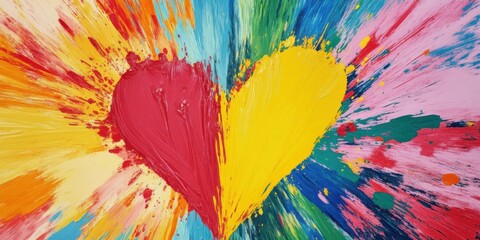 A Vibrant and Colorful Hearts Abstract Artwork Perfectly Representing Love and Passion