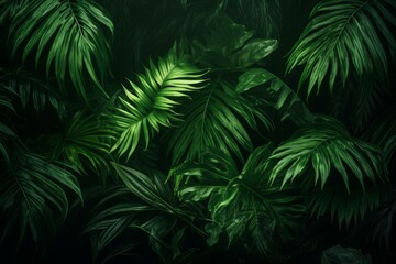 Tropical leaves creating a vibrant backdrop, perfect for nature inspired designs