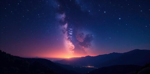 Obraz premium Constellations shining brightly in the evening sky, constellations, space, stars