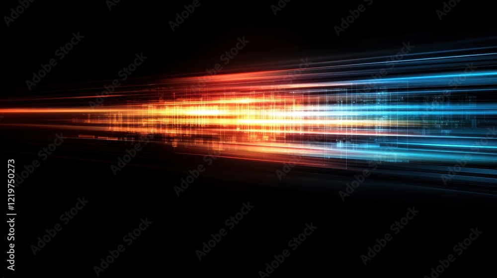 Aufkleber abstract dynamic light streaks in motion across a dark background