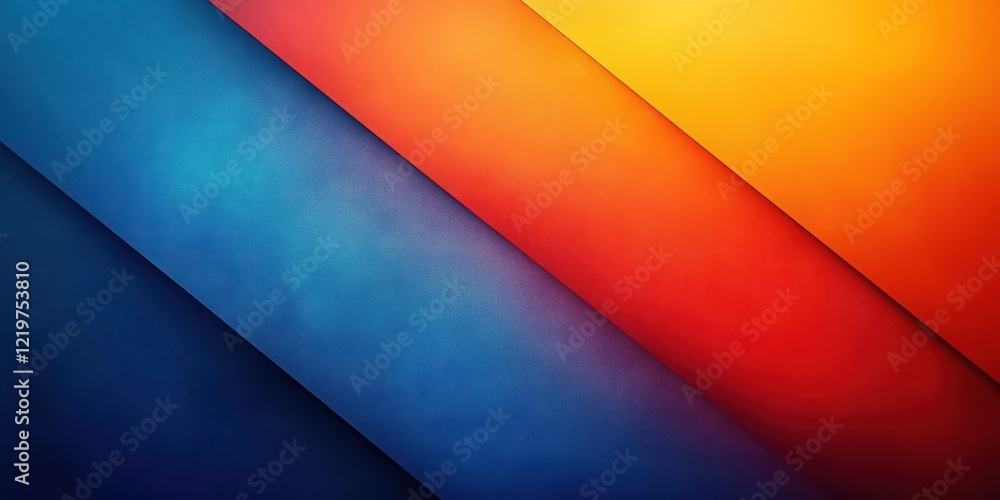 Poster abstract design with vibrant gradient colors. blue orange, red colors create smooth transitions. vis