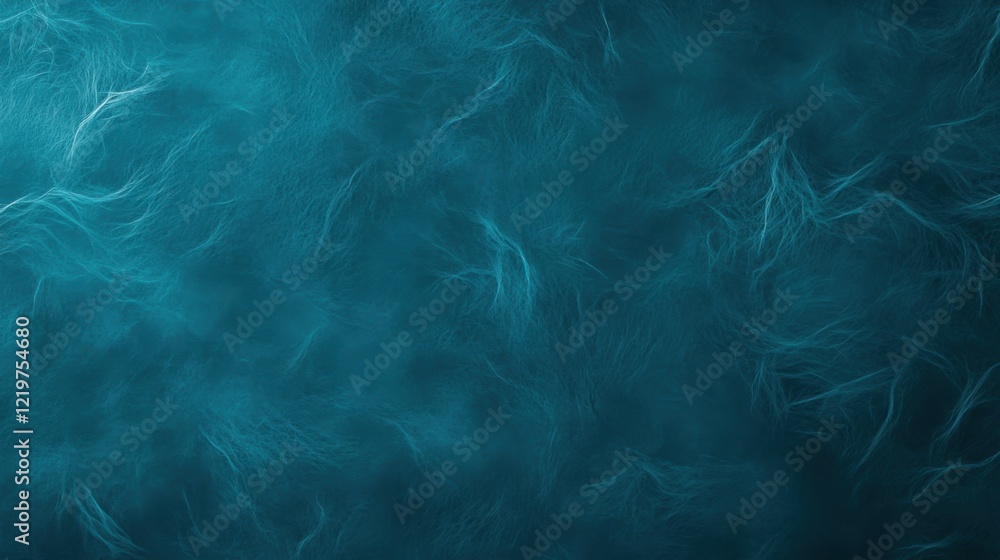 Aufkleber soft textured background in shades of deep aqua and blue with delicate wispy fibers for abstract des