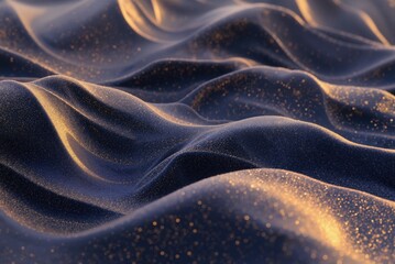 Obraz premium a close up of a blue fabric with gold glitters