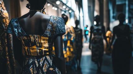 Intricate Fashion Display at Cultural Exhibition