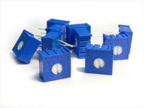 Trimpot Trimmer Potentiometer on white background