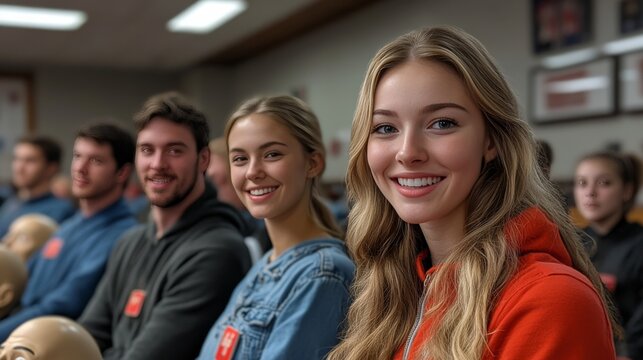 Learning First Aid Skills: Students Engaged in an Educational First Aid Class to Enhance Life-Saving Abilities and Preparedness
