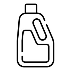 Obraz premium Floor cleaner bottle black line icon