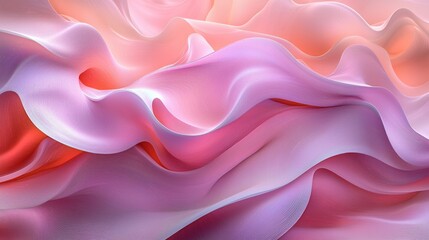 Obraz premium Abstract pink and orange flowing waves background.