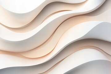 Obraz premium Minimalist Ivory Wavy Background with Smooth Textures for Sophisticated Branding, Interior Design, and Elegant Digital Art Projects