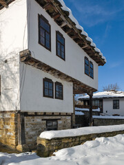 Winter panorama of village of Bozhentsi, Bulgaria